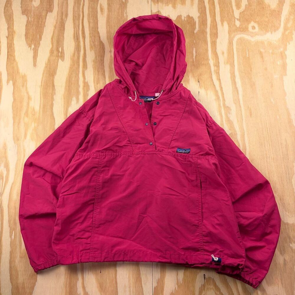 Vintage 80s Patagonia Lightweight Anorak Smock Jacket – Light Red/Pink–Women’s M